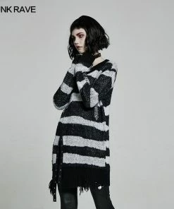 Punk Rave Kaz Distressed Jumper - White