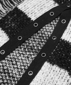 Punk Rave Kaz Distressed Jumper - White 26 Punk Rave Kaz Distressed Jumper - White