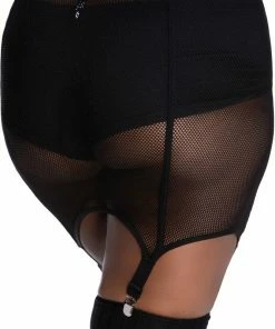 Ladies Killstar Pussy Power Fishnet Skirt - Black 9 Ladies Killstar Pussy Power Fishnet Skirt - Black