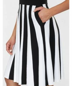 Collectif Serena Knitted Striped Dress Ladies