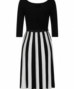 Collectif Serena Knitted Striped Dress Ladies