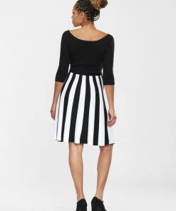 Collectif Serena Knitted Striped Dress Ladies
