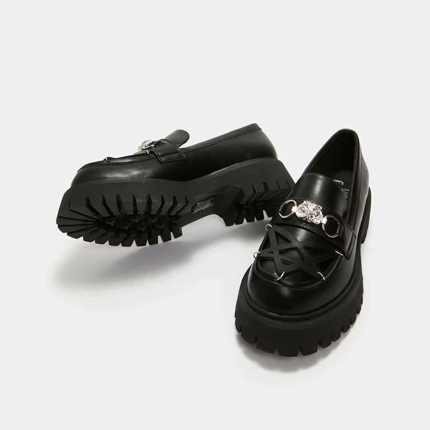 Koi Footwear Ladies Koi Silent Dusk Owl Pentagram Loafers 5 Koi Footwear Ladies Koi Silent Dusk Owl Pentagram Loafers